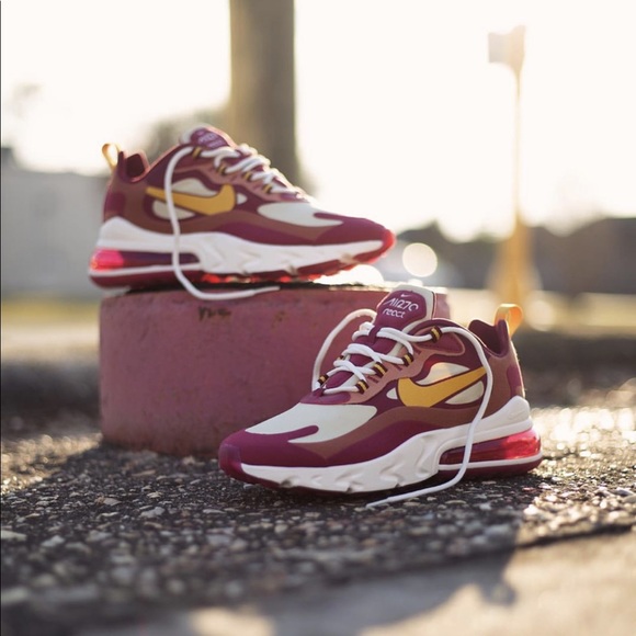 nike air max 270 react noble red team gold